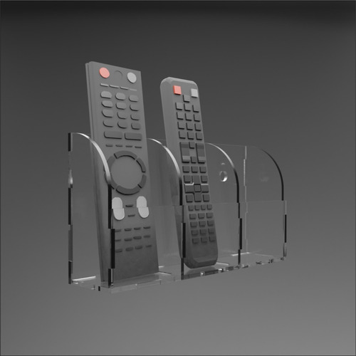 Imagen 6 de 10 de Porta Control Remoto Para Pared Acrílico Base Soporte