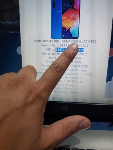 Samsung Galaxy A50 64 Gb Azul 4 Gb Ram Azul (Usado)