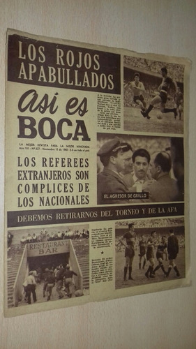 Revista Asi Es Boca N°327 Noviembre 1960 Regular Ver Fotos