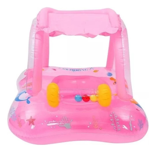 Flotador Inflable Niños Con Techo Bebés Piscina Verano  Tc