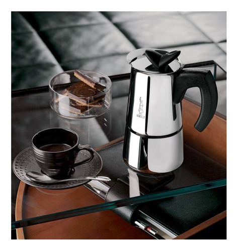 Imagen 2 de 2 de Cafetera Bialetti Musa 6 Cups manual acero inoxidable italiana