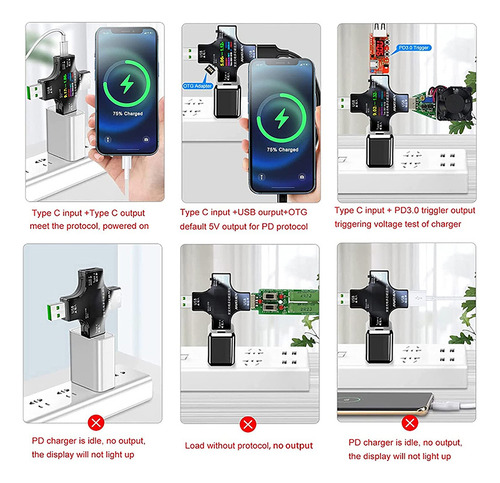 Detector De Amperímetro De Tensão Usb Atorch Type C Pd