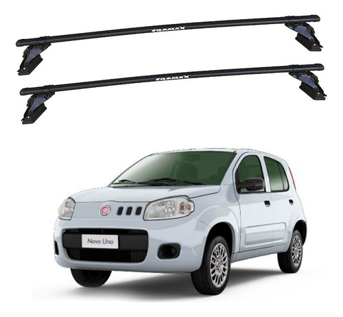 Barras De Techo Eqmax Acero Fiat Uno Vivace 2010+ Negro