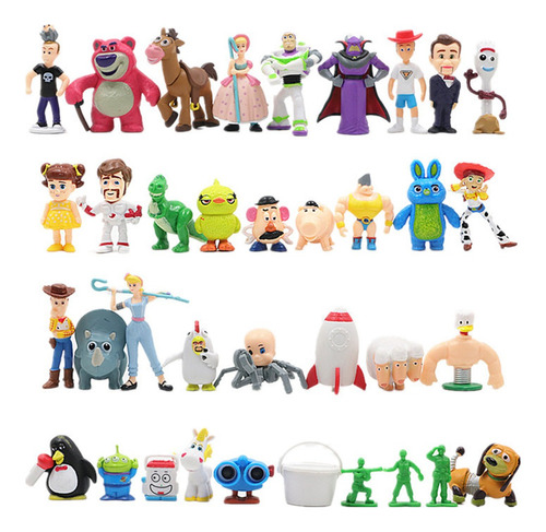 36pcs Toy Story 4 Woody Lightyear Forky Buzz Figura Modelo 