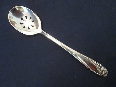 Pierced Olive Spoon! Vintage 1847 Rogers Intl Silverplate 