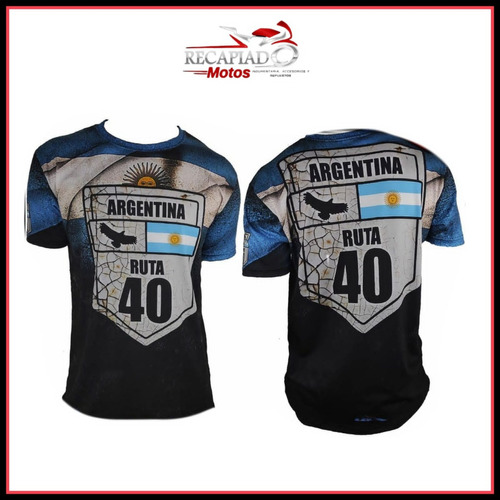 Remera Ruta 40 Urban Ryder Modal Sublimada Argentina Moto