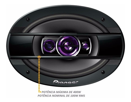 Imagem 3 de 6 de Par Alto Falante 6x9 69 Pioneer 800w Quadriaxial Ts-6960br