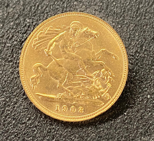 Moneda De Oro - Medio Soberano ( Inglaterra)