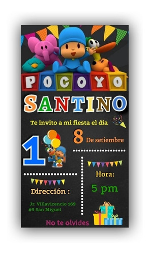 Invitaciones Digitales De Las Pocoyo