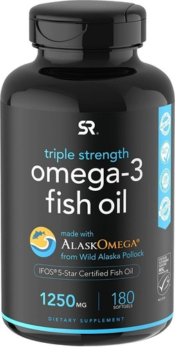 Cápsulas De Omega-3 De Aceite De Pescado, Sr, 180 Caps,