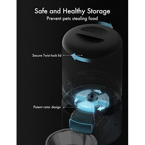 Dispensador Automático De Comida Gatos, Triple Preserv...