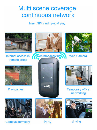 Router Sim Wifi Dongle 4g, Ranura Para Microtarjeta, 150 Mbp