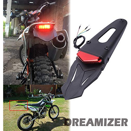 Motocicleta Guardabarros Trasero De Freno Led Rojo Luce...