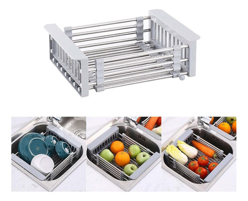 Escurridor Extensible Secaplatos Frutas Verduras Organizador