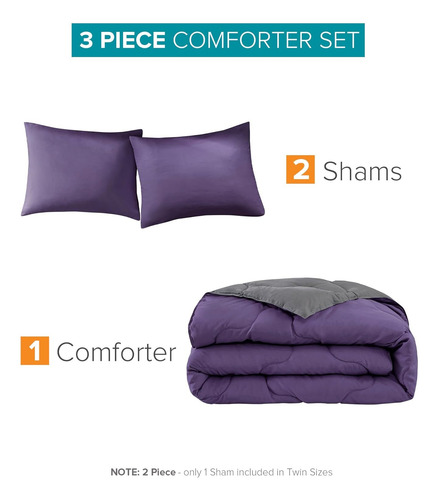 Comfort Spaces ® edredón Doble Vista King Size +fundas Almoh
