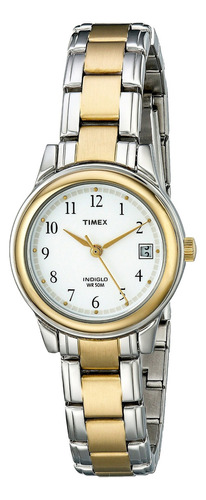 Reloj Mujer Timex T25771 Cuarzo Pulso Dorado En Acero