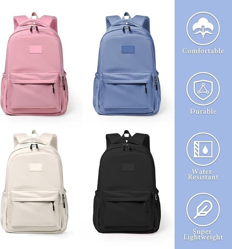 Mochila Para Ordenador Portátil, Mochila De Viaje, Mochila Impermeable,mochilas Para Hombres Y Mujeres Para Estudio, Viajes, Trabajo (casual, Negro,