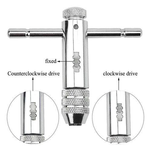 Llave De Trinquete Ajustable Con Mango En T, M3 M4 M5 M6 M8
