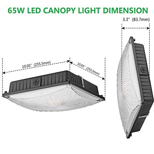 Luz Led Canopy 45 W 65 W 5000 K 5 Años De Garantia 6500watt