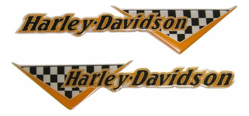 Adesivos Compatível Harley Davidson Resinado 3,0x13,5cm Rs3 Cor Harley Davidson Motorcycles Resinado