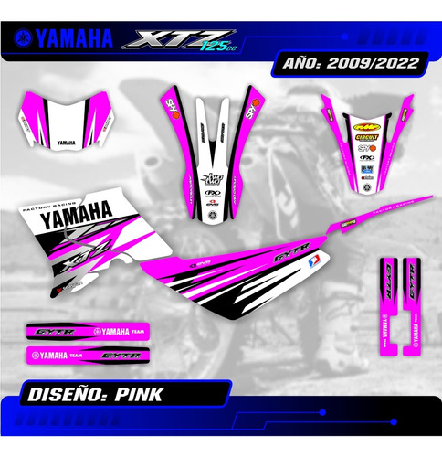 Kit Calcos - Gráfica Yamaha Xtz 125 Grueso Competicion Mate