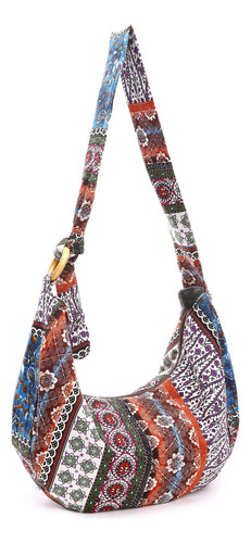 Bolso Bandolera Grande Para Mujer Con Estampado Floral Hippi