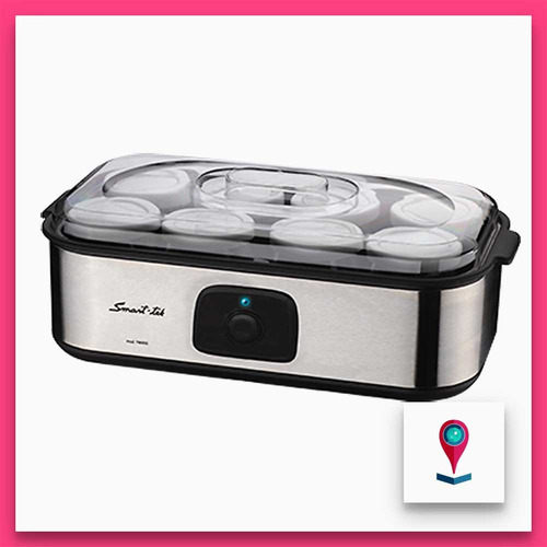 Imagen 3 de 5 de Smart-tek Ym800 Yogurtera Exterior Acero Inox Frascos Vidrio