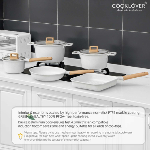 Imagen 2 de 9 de Set Cooklover De Ollas Y Sartenes, Antiadherente, 13piezas