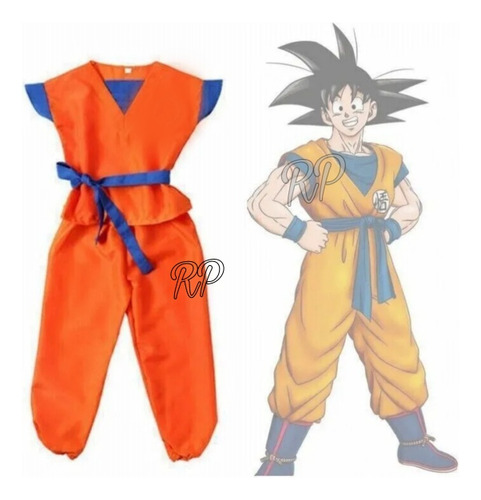 Disfraz De Goku Adolescente Incluye Pantalon,polera,cinturón