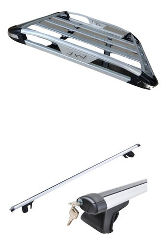 Kit Barras Aluminio Seguridad + Porta Maletas 4x4 Tarraco 