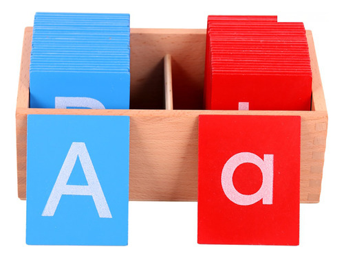 Tablero De Papel De Lija Con Letras Dobles Para Niños, Rojo