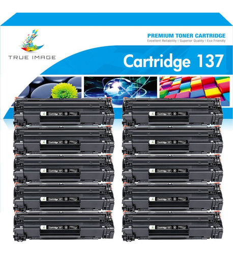 Set De 10 Toner De Repuesto True Image Crg137 Color Negro