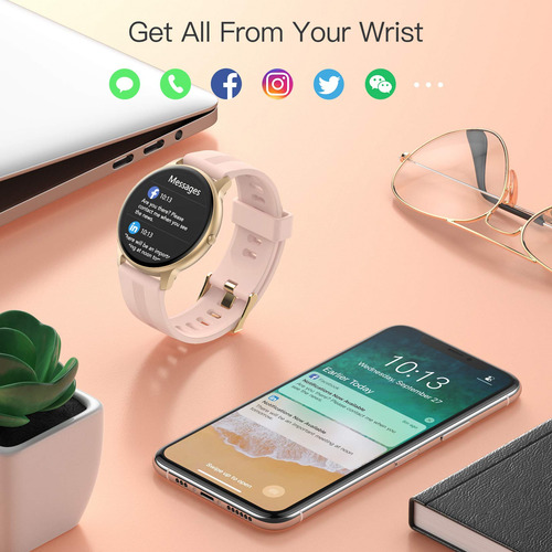 Agptek Smartwatch Mujer, Reloj Inteligente Deportivo 1.3 Pul