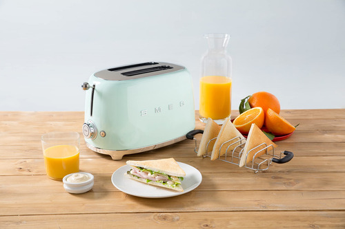 Smeg Tostadora Retro De 2 Rebanadas (verde Pastel) Color Verde pastel