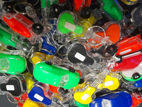 Imagen 3 de 5 de Llaveros Luminosos Led Guitarras Emoji Souvenir Pack X 20