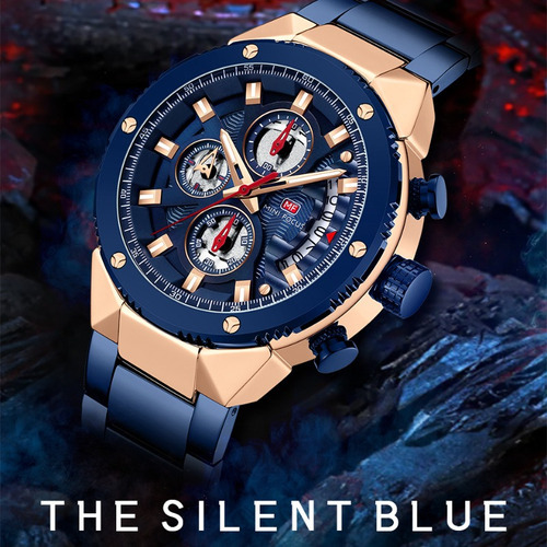 Reloj De Pulsera De Cuarzo Impermeable Luminoso Mini Focus Color De La Correa Rose Blue