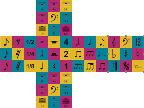 Speed Cube 3x3x3 Diseño De Notas Musicales Rompecabezas De