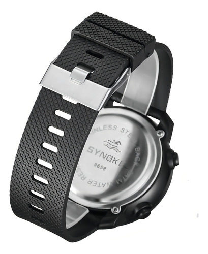 Relógio Masculino Digital Preto Led Resistente À Água
