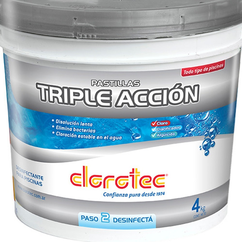 Pastillas Triple Accion X 4 Kg Clorotec