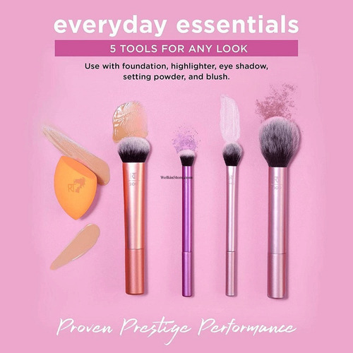 . 2024 Real Techniques, Everyday Essentials, Set De Brochas