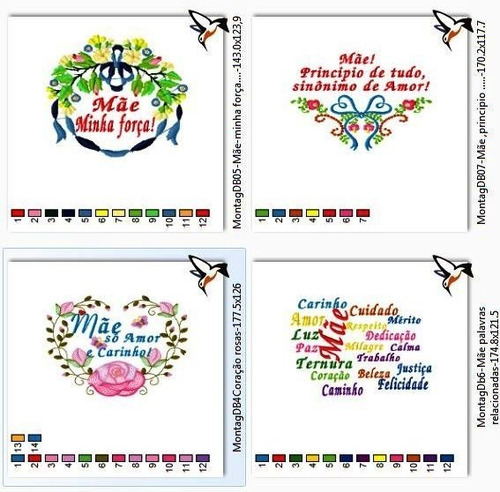 Matriz Bordado Mãe Frases De Amor