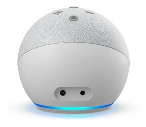 Amazon Echo Dot Echo Dot 4th Gen with clock con asistente virtual Alexa, pantalla integrada glacier white 110V/240V