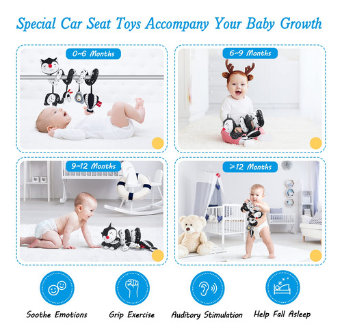 Juguetes De Asiento De Automóvil Para Bebés De 0 A 6 Meses Nombre Del Diseño Color