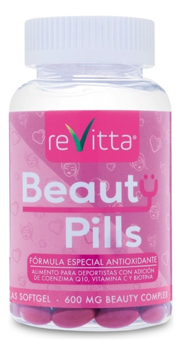 Antioxidante Beauty Pills Q10 Biotina 120 Cápsulas Revitta