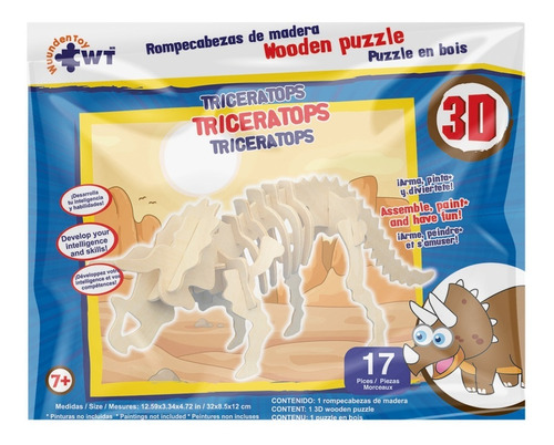 Rompecabezas 3d Triceratops