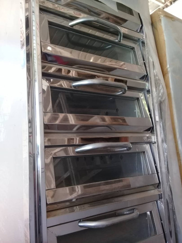 Horno Panadero De 5 Bandejas C/visor, En Acero A Gas Nuevo