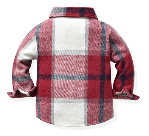 Camisa De Franela S Para Niños, Chamarra A Cuadros, Manga La