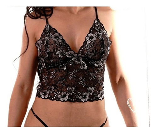 Bralette De Encaje Femenino Corpiño Elegancia Y Comodidad
