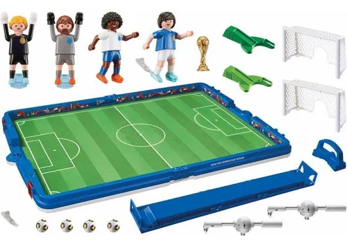Playmobil 9298 Cancha FĂștbol 2018 Y 2 Jugadores De !!