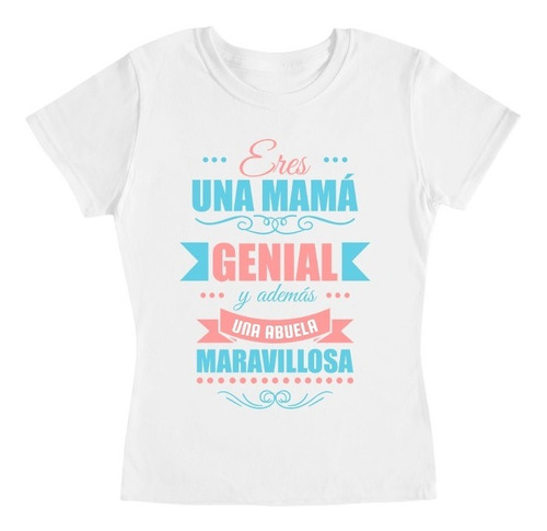 Playera Mamá Día De Las Madres Eres Una Mamá Genial Y Abuela